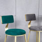 Glam Armless Backrest Counter Stool Iron Beauty Shop Bar Stool with Velvet Cushion Clearhalo 'Bar Furniture' 'Bar Stools' 'bar_stools' 'furn' 'furn_bar_stools' 'furniture_bar_stools' 'Kitchen & Dining Furniture' 'kitchen&dining_furn' 'kitchen' 'kitchen_furn' Furniture' 4545217
