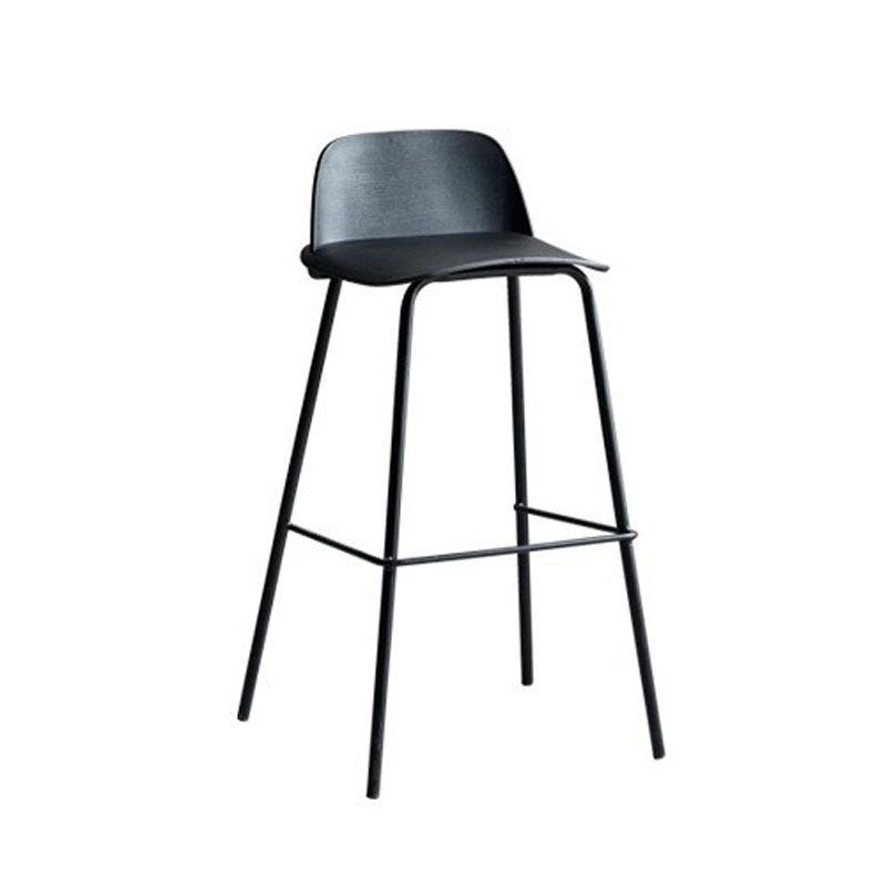 Industrial Style Bar-stool PP Seat Counter Stool for Kitchen Bar Black 1 Piece Clearhalo 'Bar Furniture' 'Bar Stools' 'bar_stools' 'furn' 'furn_bar_stools' 'furniture_bar_stools' 'Kitchen & Dining Furniture' 'kitchen&dining_furn' 'kitchen' 'kitchen_furn' Furniture' 4545300