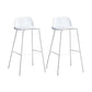 Industrial Style Bar-stool PP Seat Counter Stool for Kitchen Bar White 2 Piece Set Clearhalo 'Bar Furniture' 'Bar Stools' 'bar_stools' 'furn' 'furn_bar_stools' 'furniture_bar_stools' 'Kitchen & Dining Furniture' 'kitchen&dining_furn' 'kitchen' 'kitchen_furn' Furniture' 4545304