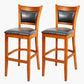 Modern Style Solid Wood Bar Stool with Footrest Bar Lounge Bar Stool 30 Inches Red Gray 2 Piece Set Clearhalo 'Bar Furniture' 'Bar Stools' 'bar_stools' 'furn' 'furn_bar_stools' 'furniture_bar_stools' 'Kitchen & Dining Furniture' 'kitchen&dining_furn' 'kitchen' 'kitchen_furn' Furniture' 4545312