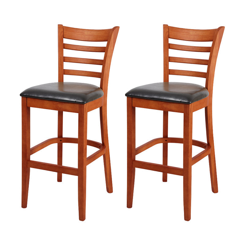Modern Style Solid Wood Bar Stool with Footrest Bar Lounge Bar Stool 30 Inches Red Blue 2 Piece Set Clearhalo 'Bar Furniture' 'Bar Stools' 'bar_stools' 'furn' 'furn_bar_stools' 'furniture_bar_stools' 'Kitchen & Dining Furniture' 'kitchen&dining_furn' 'kitchen' 'kitchen_furn' Furniture' 4545326