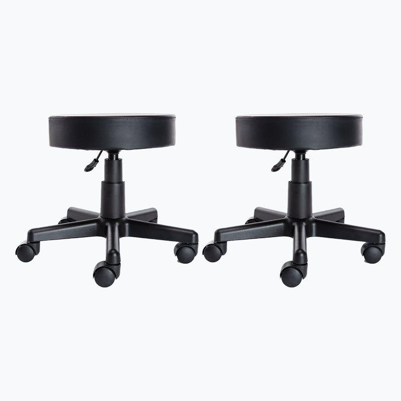 Modern Liftable Rotatable Counter Stool Steel Cashier Bar Stool with Cushion Black 2 Piece Set Clearhalo 'Bar Furniture' 'Bar Stools' 'bar_stools' 'furn' 'furn_bar_stools' 'furniture_bar_stools' 'Kitchen & Dining Furniture' 'kitchen&dining_furn' 'kitchen' 'kitchen_furn' Furniture' 4545332