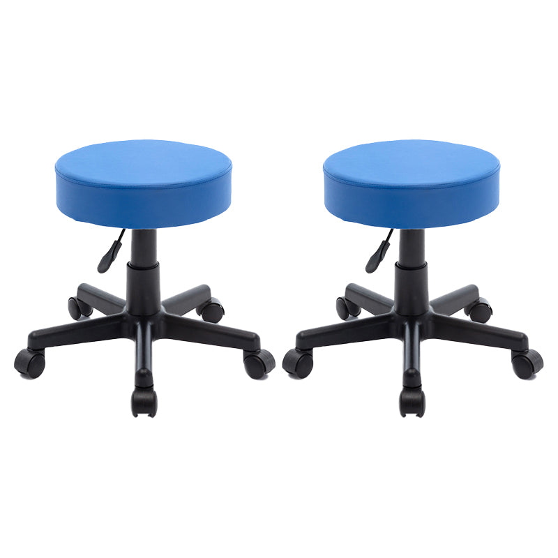 Modern Liftable Rotatable Counter Stool Steel Cashier Bar Stool with Cushion Blue 2 Piece Set Clearhalo 'Bar Furniture' 'Bar Stools' 'bar_stools' 'furn' 'furn_bar_stools' 'furniture_bar_stools' 'Kitchen & Dining Furniture' 'kitchen&dining_furn' 'kitchen' 'kitchen_furn' Furniture' 4545354
