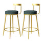 Modern Armless Backrest Counter Stool Iron Bedroom Bar Stool with Cushion Dark Blue 2 Piece Set Clearhalo 'Bar Furniture' 'Bar Stools' 'bar_stools' 'furn' 'furn_bar_stools' 'furniture_bar_stools' 'Kitchen & Dining Furniture' 'kitchen&dining_furn' 'kitchen' 'kitchen_furn' Furniture' 4545366