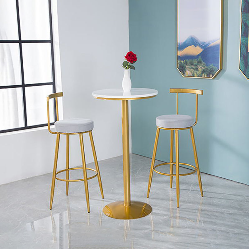 Modern Armless Backrest Counter Stool Iron Bedroom Bar Stool with Cushion Clearhalo 'Bar Furniture' 'Bar Stools' 'bar_stools' 'furn' 'furn_bar_stools' 'furniture_bar_stools' 'Kitchen & Dining Furniture' 'kitchen&dining_furn' 'kitchen' 'kitchen_furn' Furniture' 4545372