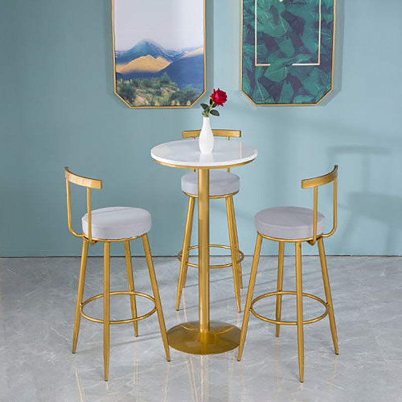 Modern Armless Backrest Counter Stool Iron Bedroom Bar Stool with Cushion Clearhalo 'Bar Furniture' 'Bar Stools' 'bar_stools' 'furn' 'furn_bar_stools' 'furniture_bar_stools' 'Kitchen & Dining Furniture' 'kitchen&dining_furn' 'kitchen' 'kitchen_furn' Furniture' 4545373