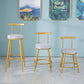 Modern Armless Backrest Counter Stool Iron Bedroom Bar Stool with Cushion Clearhalo 'Bar Furniture' 'Bar Stools' 'bar_stools' 'furn' 'furn_bar_stools' 'furniture_bar_stools' 'Kitchen & Dining Furniture' 'kitchen&dining_furn' 'kitchen' 'kitchen_furn' Furniture' 4545378