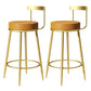 Modern Armless Backrest Counter Stool Iron Bedroom Bar Stool with Cushion Yellow 2 Piece Set Clearhalo 'Bar Furniture' 'Bar Stools' 'bar_stools' 'furn' 'furn_bar_stools' 'furniture_bar_stools' 'Kitchen & Dining Furniture' 'kitchen&dining_furn' 'kitchen' 'kitchen_furn' Furniture' 4545381