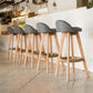 Modern Rotatable Backrest Counter Stool Wood Cafe Bar Stool with Cushion and Pedal Clearhalo 'Bar Furniture' 'Bar Stools' 'bar_stools' 'furn' 'furn_bar_stools' 'furniture_bar_stools' 'Kitchen & Dining Furniture' 'kitchen&dining_furn' 'kitchen' 'kitchen_furn' Furniture' 4545394