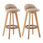 Modern Rotatable Backrest Counter Stool Wood Cafe Bar Stool with Cushion and Pedal Beige 2 Piece Set Clearhalo 'Bar Furniture' 'Bar Stools' 'bar_stools' 'furn' 'furn_bar_stools' 'furniture_bar_stools' 'Kitchen & Dining Furniture' 'kitchen&dining_furn' 'kitchen' 'kitchen_furn' Furniture' 4545406