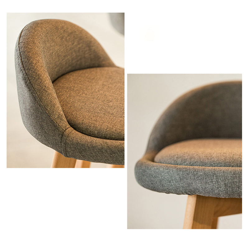 Modern Rotatable Backrest Counter Stool Wood Cafe Bar Stool with Cushion and Pedal Clearhalo 'Bar Furniture' 'Bar Stools' 'bar_stools' 'furn' 'furn_bar_stools' 'furniture_bar_stools' 'Kitchen & Dining Furniture' 'kitchen&dining_furn' 'kitchen' 'kitchen_furn' Furniture' 4545407