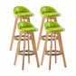 Modern Rotatable Backrest Counter Stool Wood Cafe Bar Stool with Cushion and Pedal Green 4 Piece Set Clearhalo 'Bar Furniture' 'Bar Stools' 'bar_stools' 'furn' 'furn_bar_stools' 'furniture_bar_stools' 'Kitchen & Dining Furniture' 'kitchen&dining_furn' 'kitchen' 'kitchen_furn' Furniture' 4545415