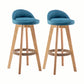 Modern Rotatable Backrest Counter Stool Wood Cafe Bar Stool with Cushion and Pedal Dark Blue 2 Piece Set Clearhalo 'Bar Furniture' 'Bar Stools' 'bar_stools' 'furn' 'furn_bar_stools' 'furniture_bar_stools' 'Kitchen & Dining Furniture' 'kitchen&dining_furn' 'kitchen' 'kitchen_furn' Furniture' 4545417