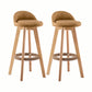 Modern Rotatable Backrest Counter Stool Wood Cafe Bar Stool with Cushion and Pedal Khaki 2 Piece Set Clearhalo 'Bar Furniture' 'Bar Stools' 'bar_stools' 'furn' 'furn_bar_stools' 'furniture_bar_stools' 'Kitchen & Dining Furniture' 'kitchen&dining_furn' 'kitchen' 'kitchen_furn' Furniture' 4545420