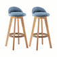 Modern Rotatable Backrest Counter Stool Wood Cafe Bar Stool with Cushion and Pedal Light Blue 2 Piece Set Clearhalo 'Bar Furniture' 'Bar Stools' 'bar_stools' 'furn' 'furn_bar_stools' 'furniture_bar_stools' 'Kitchen & Dining Furniture' 'kitchen&dining_furn' 'kitchen' 'kitchen_furn' Furniture' 4545423
