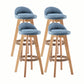 Modern Rotatable Backrest Counter Stool Wood Cafe Bar Stool with Cushion and Pedal Light Blue 4 Piece Set Clearhalo 'Bar Furniture' 'Bar Stools' 'bar_stools' 'furn' 'furn_bar_stools' 'furniture_bar_stools' 'Kitchen & Dining Furniture' 'kitchen&dining_furn' 'kitchen' 'kitchen_furn' Furniture' 4545424