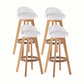 Modern Rotatable Backrest Counter Stool Wood Cafe Bar Stool with Cushion and Pedal White 4 Piece Set Clearhalo 'Bar Furniture' 'Bar Stools' 'bar_stools' 'furn' 'furn_bar_stools' 'furniture_bar_stools' 'Kitchen & Dining Furniture' 'kitchen&dining_furn' 'kitchen' 'kitchen_furn' Furniture' 4545427