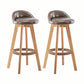 Modern Rotatable Backrest Counter Stool Wood Cafe Bar Stool with Cushion and Pedal Dark Gray 2 Piece Set Clearhalo 'Bar Furniture' 'Bar Stools' 'bar_stools' 'furn' 'furn_bar_stools' 'furniture_bar_stools' 'Kitchen & Dining Furniture' 'kitchen&dining_furn' 'kitchen' 'kitchen_furn' Furniture' 4545429