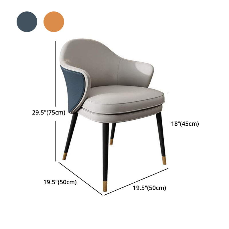 Contemporary 1/4/5 Pieces Dining Set Round Dining Room Table Set with Leather Chairs Clearhalo 'Dining Room Sets' 'Dining Tables & Seating' 'dining_room_set' 'furn' 'furn_dining_room_set' 'Furniture' 'furniture_dining_room_set' 'Kitchen & Dining Furniture' 'kitchen&dining_furn' 'kitchen' 4545472