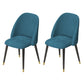 Glam Style 1/2/5 Pieces Dining Table Set Sintered Stone Table and Chair Set 2 Blue Chairs Clearhalo 'Dining Room Sets' 'Dining Tables & Seating' 'dining_room_set' 'furn' 'furn_dining_room_set' 'Furniture' 'furniture_dining_room_set' 'Kitchen & Dining Furniture' 'kitchen&dining_furn' 'kitchen' 4545499