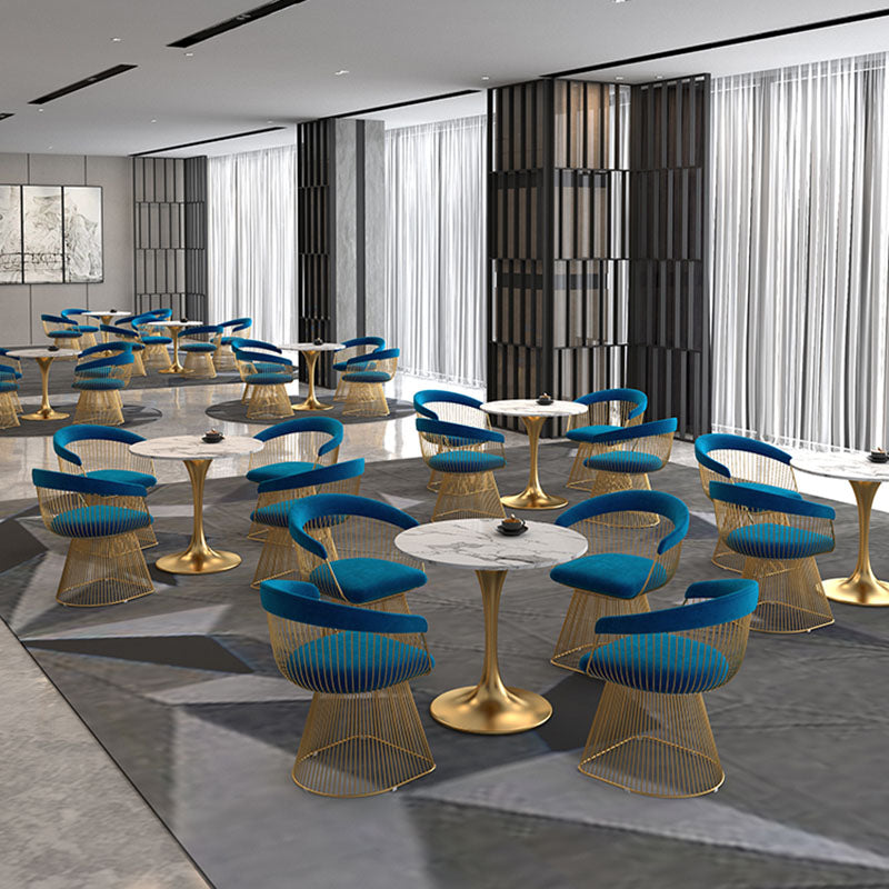 Modern 1/4/5 Pieces Dining Sintered Stone Dining Table Set with Metal Legs for Kitchen Clearhalo 'Dining Room Sets' 'Dining Tables & Seating' 'dining_room_set' 'furn' 'furn_dining_room_set' 'Furniture' 'furniture_dining_room_set' 'Kitchen & Dining Furniture' 'kitchen&dining_furn' 'kitchen' 4545538