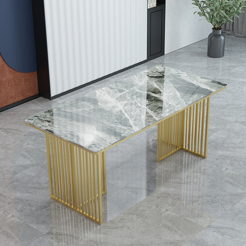 Glam Style 1/2/5 Pieces Dining Room Furniture Set Sintered Stone Dining Table Set Grey 79"L x 31"W Clearhalo 'Dining Room Sets' 'Dining Tables & Seating' 'dining_room_set' 'furn' 'furn_dining_room_set' 'Furniture' 'furniture_dining_room_set' 'Kitchen & Dining Furniture' 'kitchen&dining_furn' 'kitchen' 4545545