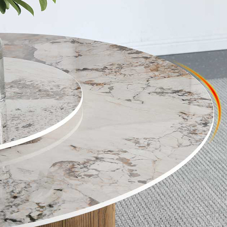 Modern 1/4/5/7 Pieces Dining Sintered Stone Dining Table Set with Wooden Legs for Kitchen Clearhalo 'Dining Room Sets' 'Dining Tables & Seating' 'dining_room_set' 'furn' 'furn_dining_room_set' 'Furniture' 'furniture_dining_room_set' 'Kitchen & Dining Furniture' 'kitchen&dining_furn' 'kitchen' 4545573