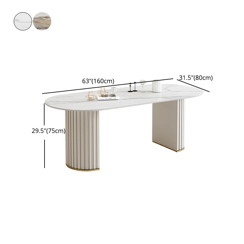 1/2/5/6/7 Pcs Metal Modern Dining Set with Oval Shape Table Dinette Set Clearhalo 'Dining Room Sets' 'Dining Tables & Seating' 'dining_room_set' 'furn' 'furn_dining_room_set' 'Furniture' 'furniture_dining_room_set' 'Kitchen & Dining Furniture' 'kitchen&dining_furn' 'kitchen' 4545603