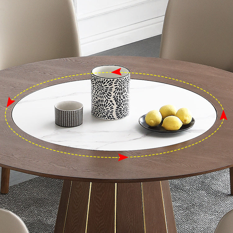 Contemporary 1/4/5/7 Pieces Dining Sintered Stone Dining Table Set with Wooden Legs Clearhalo 'Dining Room Sets' 'Dining Tables & Seating' 'dining_room_set' 'furn' 'furn_dining_room_set' 'Furniture' 'furniture_dining_room_set' 'Kitchen & Dining Furniture' 'kitchen&dining_furn' 'kitchen' 4545624