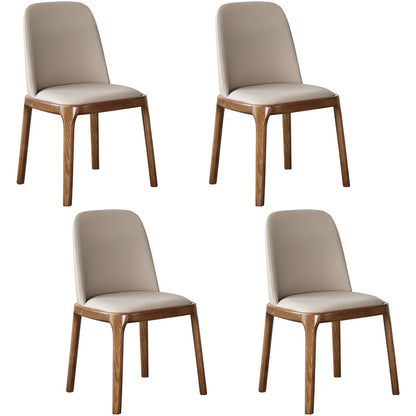 Contemporary 1/4/5/7 Pieces Dining Sintered Stone Dining Table Set with Wooden Legs 4 Beige Chairs Clearhalo 'Dining Room Sets' 'Dining Tables & Seating' 'dining_room_set' 'furn' 'furn_dining_room_set' 'Furniture' 'furniture_dining_room_set' 'Kitchen & Dining Furniture' 'kitchen&dining_furn' 'kitchen' 4545628