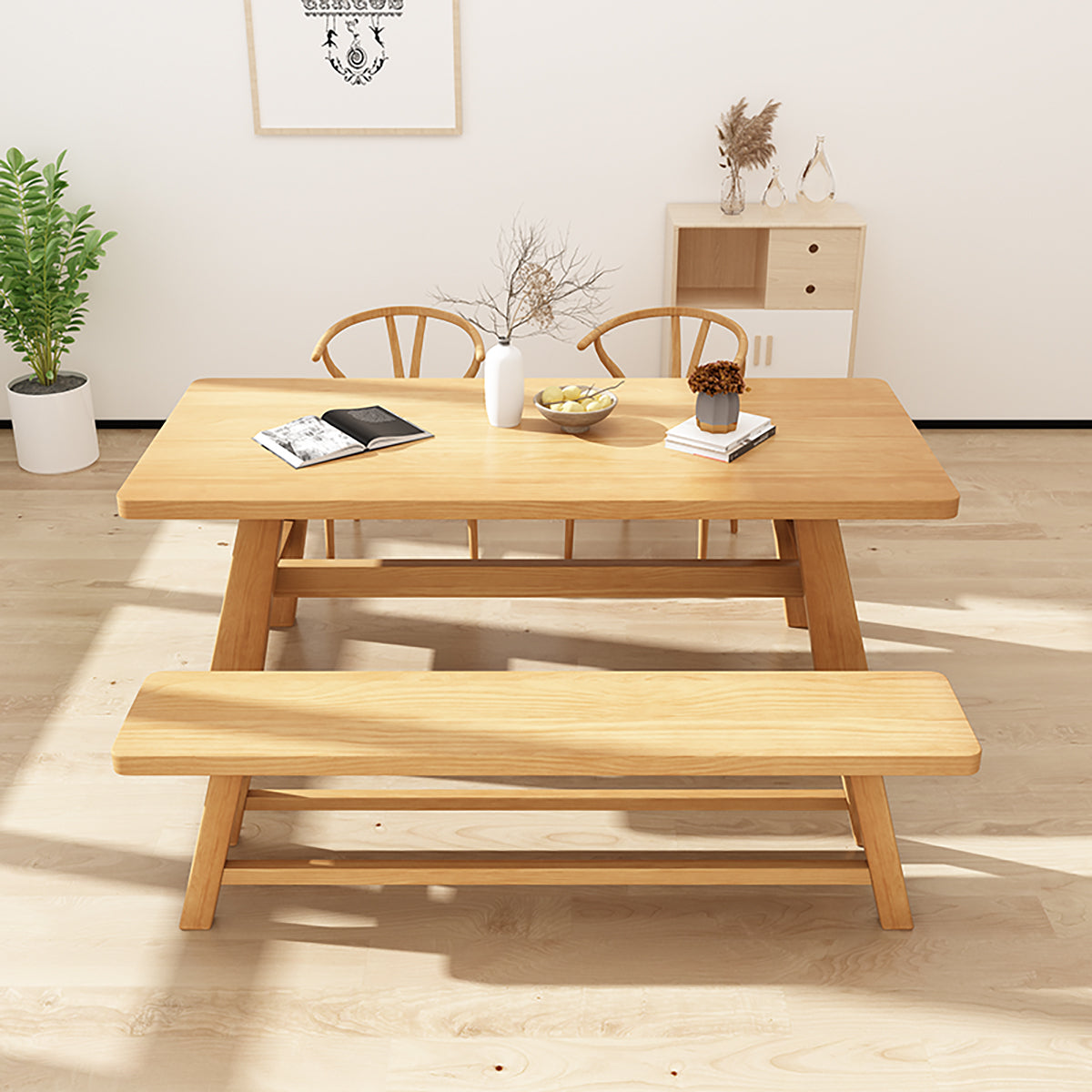 Contemporary 1/2/5/7 Pieces Dinette Set Solid Wood Dining Room Table and Chair Set Clearhalo 'Dining Room Sets' 'Dining Tables & Seating' 'dining_room_set' 'furn' 'furn_dining_room_set' 'Furniture' 'furniture_dining_room_set' 'Kitchen & Dining Furniture' 'kitchen&dining_furn' 'kitchen' 4545633