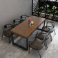 Industrial 1/4/5/7 Pieces Dinette Set Solid Wood Dining Table Set Clearhalo 'Dining Room Sets' 'Dining Tables & Seating' 'dining_room_set' 'furn' 'furn_dining_room_set' 'Furniture' 'furniture_dining_room_set' 'Kitchen & Dining Furniture' 'kitchen&dining_furn' 'kitchen' 4545682