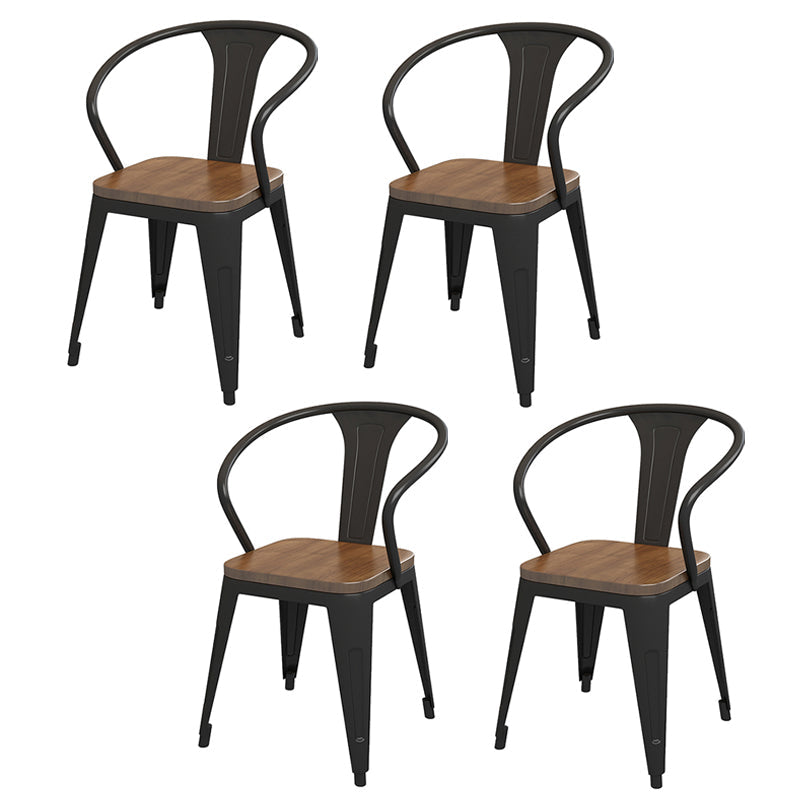 Industrial 1/4/5/7 Pieces Dinette Set Solid Wood Dining Table Set 4 Brown Chairs Clearhalo 'Dining Room Sets' 'Dining Tables & Seating' 'dining_room_set' 'furn' 'furn_dining_room_set' 'Furniture' 'furniture_dining_room_set' 'Kitchen & Dining Furniture' 'kitchen&dining_furn' 'kitchen' 4545687