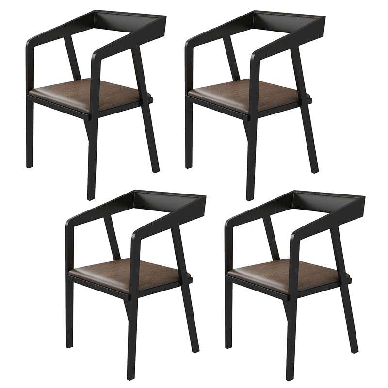 Industrial 1/4/5/7 Pieces Dinette Set Solid Wood Dining Table Set 4 Black Chairs Clearhalo 'Dining Room Sets' 'Dining Tables & Seating' 'dining_room_set' 'furn' 'furn_dining_room_set' 'Furniture' 'furniture_dining_room_set' 'Kitchen & Dining Furniture' 'kitchen&dining_furn' 'kitchen' 4545689