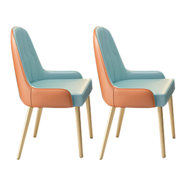 Minimalist Design 1/2/5/7 Rectangular Dining Room Table with Upholstered Chairs 2 Blue Chairs Clearhalo 'Dining Room Sets' 'Dining Tables & Seating' 'dining_room_set' 'furn' 'furn_dining_room_set' 'Furniture' 'furniture_dining_room_set' 'Kitchen & Dining Furniture' 'kitchen&dining_furn' 'kitchen' 4545702