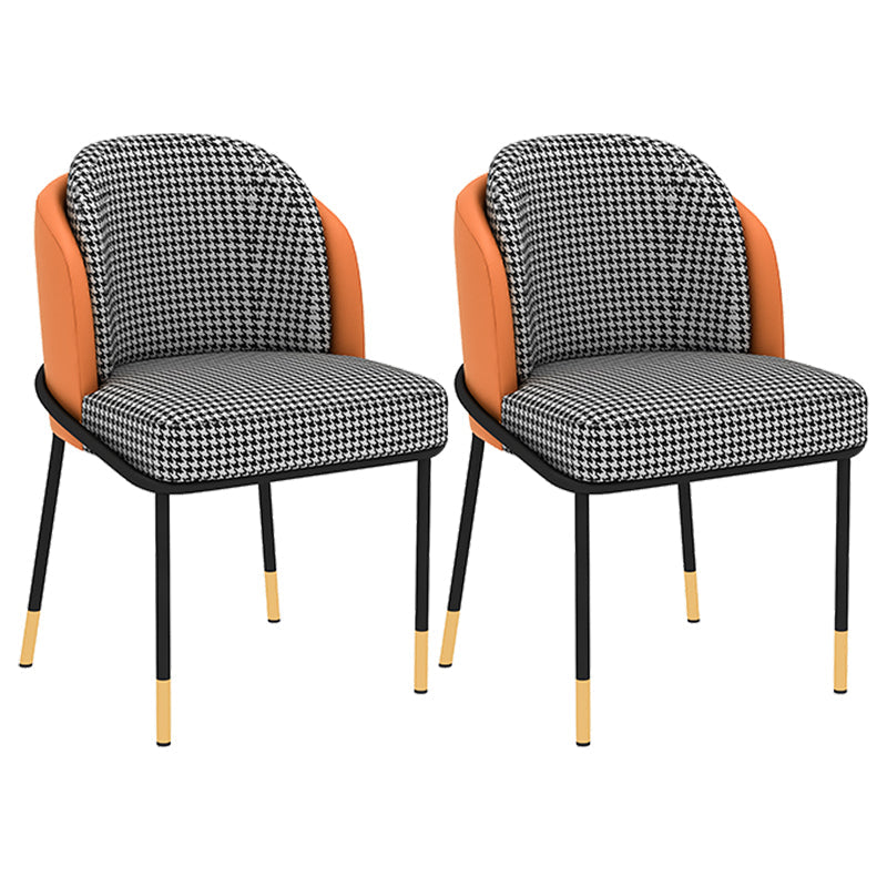 Minimalist Design 1/2/5/7 Rectangular Dining Room Table with Upholstered Chairs 2 Black-White Chairs Clearhalo 'Dining Room Sets' 'Dining Tables & Seating' 'dining_room_set' 'furn' 'furn_dining_room_set' 'Furniture' 'furniture_dining_room_set' 'Kitchen & Dining Furniture' 'kitchen&dining_furn' 'kitchen' 4545704