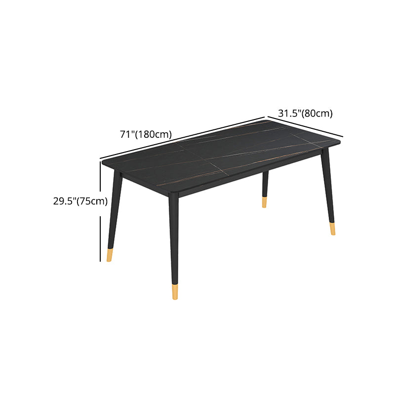Minimalist Design 1/2/5/7 Rectangular Dining Room Table with Upholstered Chairs Clearhalo 'Dining Room Sets' 'Dining Tables & Seating' 'dining_room_set' 'furn' 'furn_dining_room_set' 'Furniture' 'furniture_dining_room_set' 'Kitchen & Dining Furniture' 'kitchen&dining_furn' 'kitchen' 4545716