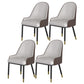Nordic Style 1/4/5/7 Rectangle Dining Room Set with Leather Chairs 4 Grey Chairs Clearhalo 'Dining Room Sets' 'Dining Tables & Seating' 'dining_room_set' 'furn' 'furn_dining_room_set' 'Furniture' 'furniture_dining_room_set' 'Kitchen & Dining Furniture' 'kitchen&dining_furn' 'kitchen' 4545718