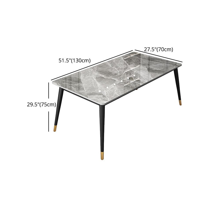 Nordic Style 1/4/5/7 Rectangle Dining Room Set with Leather Chairs Clearhalo 'Dining Room Sets' 'Dining Tables & Seating' 'dining_room_set' 'furn' 'furn_dining_room_set' 'Furniture' 'furniture_dining_room_set' 'Kitchen & Dining Furniture' 'kitchen&dining_furn' 'kitchen' 4545735