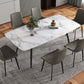 Minimalist Style 1/4/5/7 Rectangular Dining Room Table Set for Kitchen 7 Pieces: Table, 6 Chairs Clearhalo 'Dining Room Sets' 'Dining Tables & Seating' 'dining_room_set' 'furn' 'furn_dining_room_set' 'Furniture' 'furniture_dining_room_set' 'Kitchen & Dining Furniture' 'kitchen&dining_furn' 'kitchen' 4545775