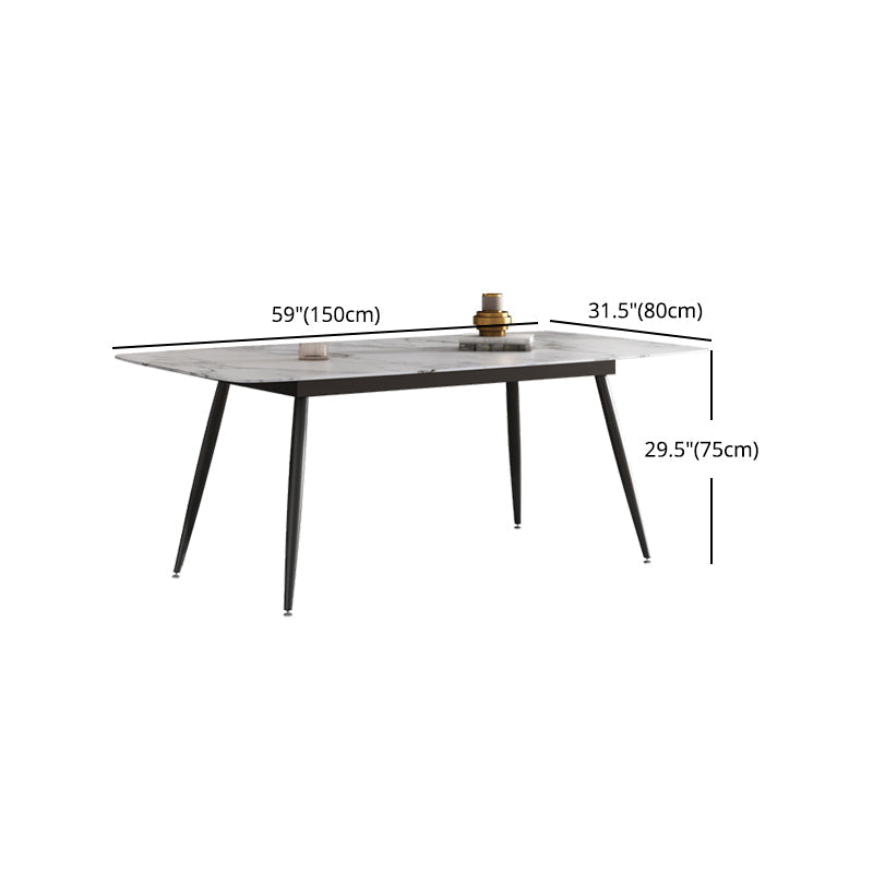 Minimalist Style 1/4/5/7 Rectangular Dining Room Table Set for Kitchen Clearhalo 'Dining Room Sets' 'Dining Tables & Seating' 'dining_room_set' 'furn' 'furn_dining_room_set' 'Furniture' 'furniture_dining_room_set' 'Kitchen & Dining Furniture' 'kitchen&dining_furn' 'kitchen' 4545790