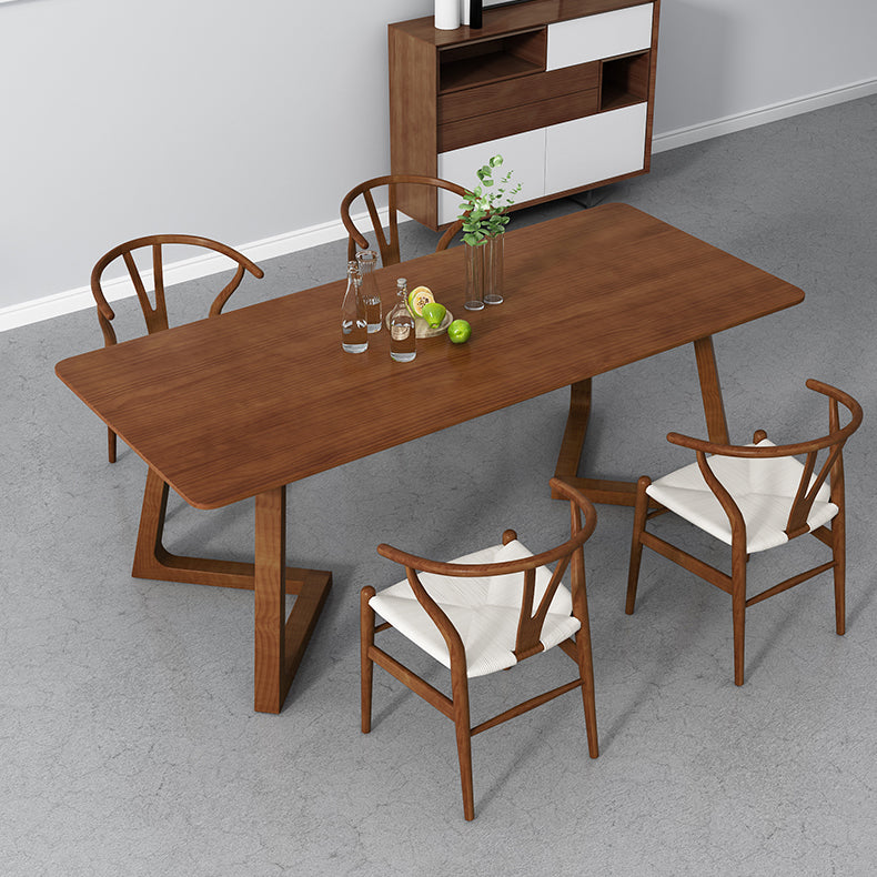 Modern Style 1/2/5/7 Solid Wood Dining Set with Wood Chairs Furniture for Home Clearhalo 'Dining Room Sets' 'Dining Tables & Seating' 'dining_room_set' 'furn' 'furn_dining_room_set' 'Furniture' 'furniture_dining_room_set' 'Kitchen & Dining Furniture' 'kitchen&dining_furn' 'kitchen' 4545807