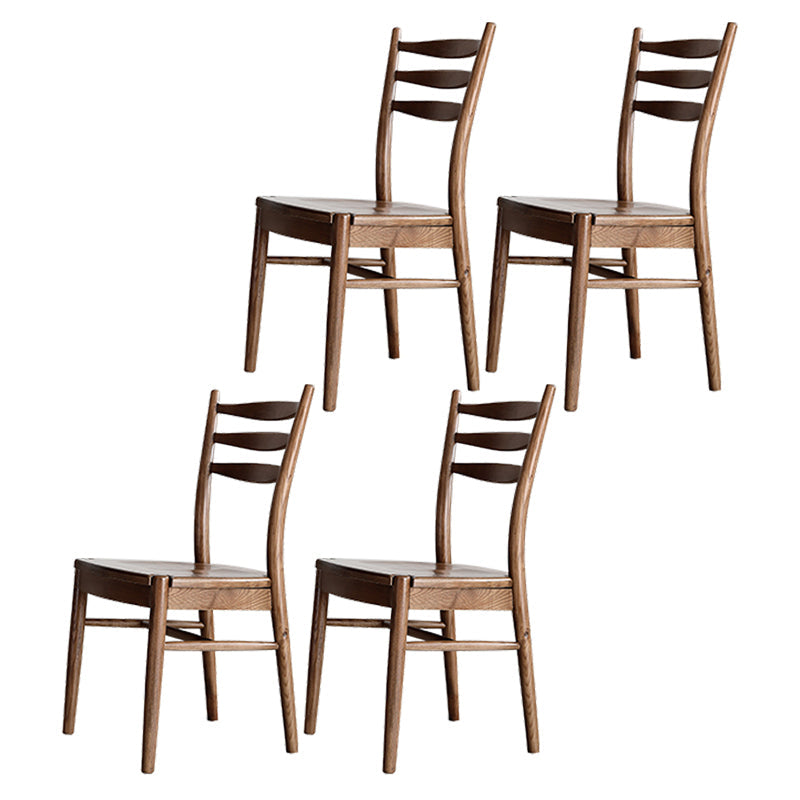 Modern Style 1/4/5 Rectangle Solid Wood Dining Set with Wood Chairs for Home 4 Walnut Chairs Clearhalo 'Dining Room Sets' 'Dining Tables & Seating' 'dining_room_set' 'furn' 'furn_dining_room_set' 'Furniture' 'furniture_dining_room_set' 'Kitchen & Dining Furniture' 'kitchen&dining_furn' 'kitchen' 4545817