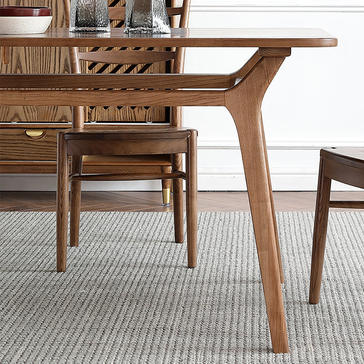 Modern Style 1/4/5 Rectangle Solid Wood Dining Set with Wood Chairs for Home Clearhalo 'Dining Room Sets' 'Dining Tables & Seating' 'dining_room_set' 'furn' 'furn_dining_room_set' 'Furniture' 'furniture_dining_room_set' 'Kitchen & Dining Furniture' 'kitchen&dining_furn' 'kitchen' 4545826