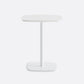 Metal Industrial Square Dining Table Manufactured wood Top Table with Pedestal Base White 23.6"L x 23.6"W x 29.5"H Without Chairs Clearhalo ' dining_table' 'Dining Tables & Seating' 'Dining Tables' 'furn' 'furn_dining_table' 'Furniture' 'furniture_dining_table' 'Kitchen & Dining Furniture' 'kitchen&dining_furn' 'kitchen' 'kitchen_dining_table' 4545831