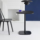 Metal Industrial Square Dining Table Manufactured wood Top Table with Pedestal Base Black 23.6"L x 23.6"W x 29.5"H Without Chairs Clearhalo ' dining_table' 'Dining Tables & Seating' 'Dining Tables' 'furn' 'furn_dining_table' 'Furniture' 'furniture_dining_table' 'Kitchen & Dining Furniture' 'kitchen&dining_furn' 'kitchen' 'kitchen_dining_table' 4545832