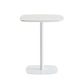 Metal Industrial Square Dining Table Manufactured wood Top Table with Pedestal Base White 27.6"L x 27.6"W x 29.5"H Without Chairs Clearhalo ' dining_table' 'Dining Tables & Seating' 'Dining Tables' 'furn' 'furn_dining_table' 'Furniture' 'furniture_dining_table' 'Kitchen & Dining Furniture' 'kitchen&dining_furn' 'kitchen' 'kitchen_dining_table' 4545836