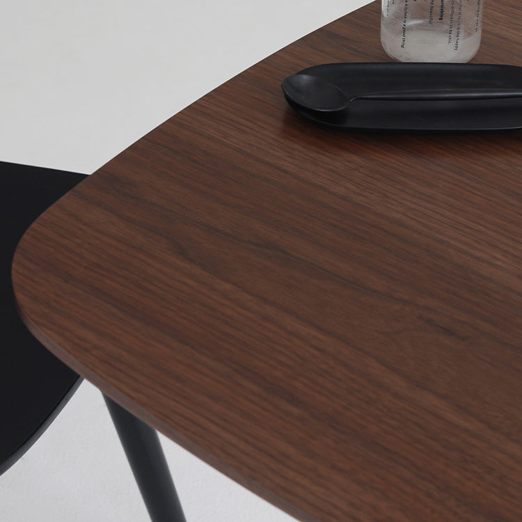 Metal Industrial Square Dining Table Manufactured wood Top Table with Pedestal Base Clearhalo ' dining_table' 'Dining Tables & Seating' 'Dining Tables' 'furn' 'furn_dining_table' 'Furniture' 'furniture_dining_table' 'Kitchen & Dining Furniture' 'kitchen&dining_furn' 'kitchen' 'kitchen_dining_table' 4545840