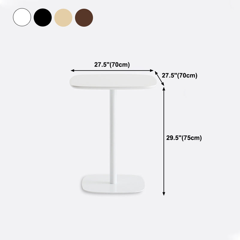 Metal Industrial Square Dining Table Manufactured wood Top Table with Pedestal Base Clearhalo ' dining_table' 'Dining Tables & Seating' 'Dining Tables' 'furn' 'furn_dining_table' 'Furniture' 'furniture_dining_table' 'Kitchen & Dining Furniture' 'kitchen&dining_furn' 'kitchen' 'kitchen_dining_table' 4545847