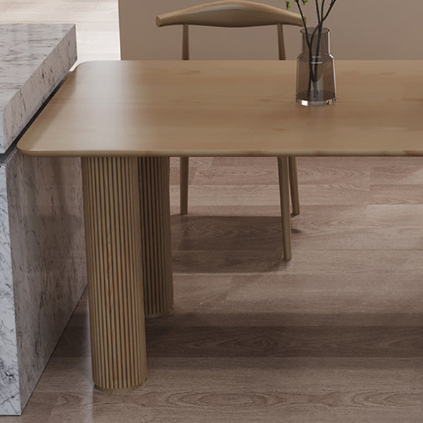 Free Form Solid Pinewood Table Simplicity 3 Legs Table for Dining Room Clearhalo ' dining_table' 'Dining Tables & Seating' 'Dining Tables' 'furn' 'furn_dining_table' 'Furniture' 'furniture_dining_table' 'Kitchen & Dining Furniture' 'kitchen&dining_furn' 'kitchen' 'kitchen_dining_table' 4545854